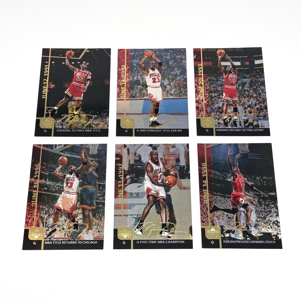 Michael Jordan 1999 Upper Deck Gatorade Promo Oversized Card Set MJ1-MJ6 NM
